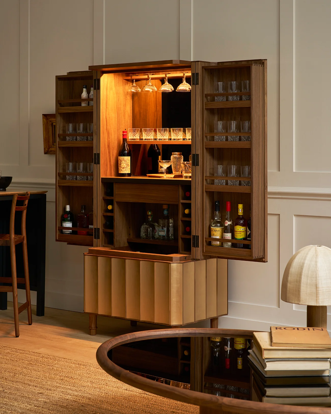 Glover drinks cabinet gold - Image 8