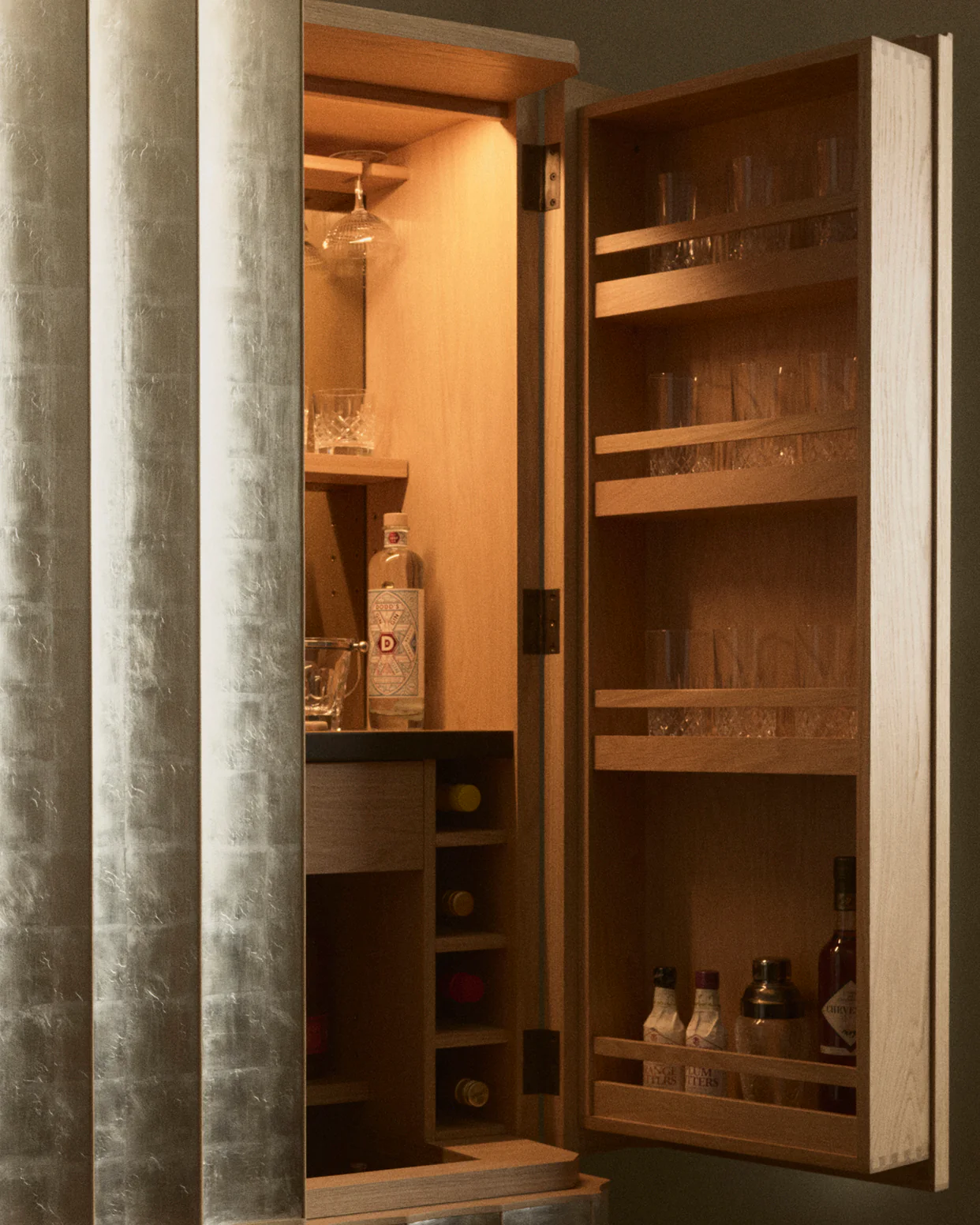 Glover drinks cabinet white gold - Image 4